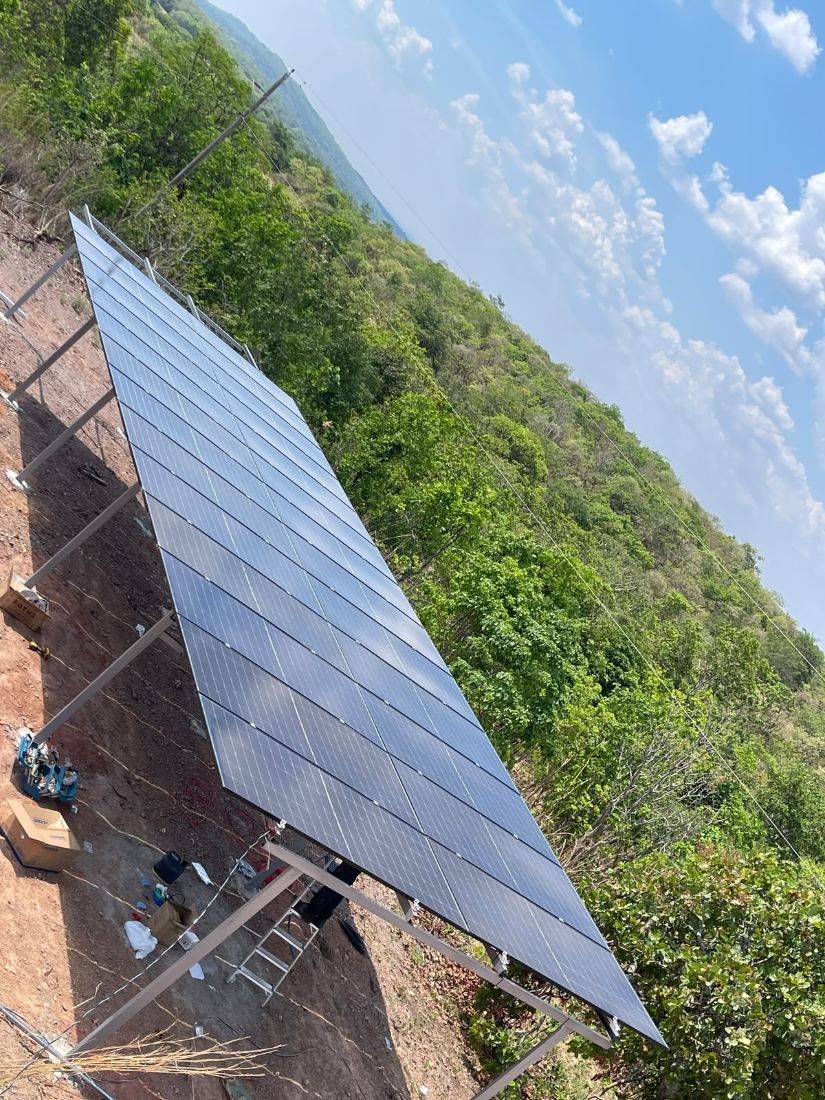 Usina solar em solo na Fazenda DVR, Fazenda Nova
